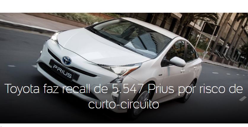 Recall Toyota Prius